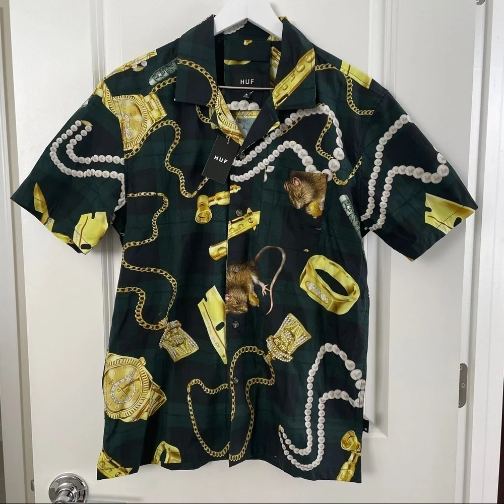 HUF Men’s Button Down Shirt Size S